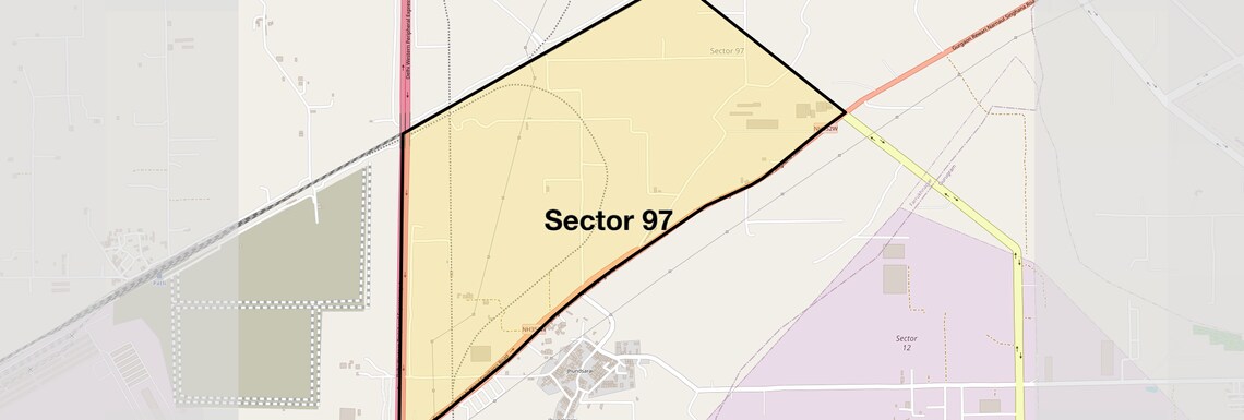 Location Map of Sector 97, Gurgaon