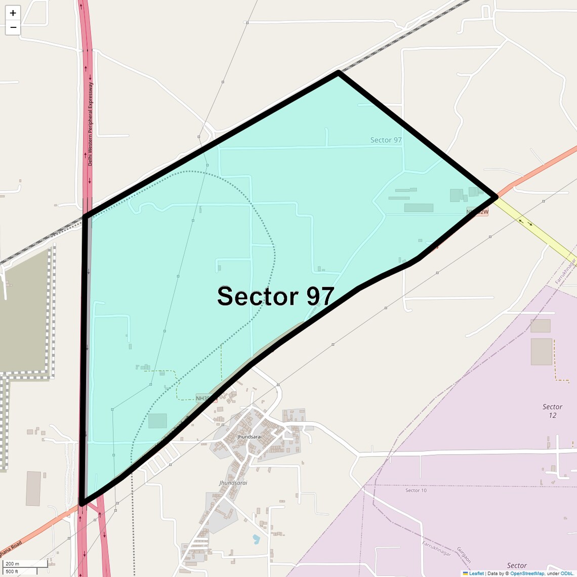 Location Map of Sector 97, Gurgaon