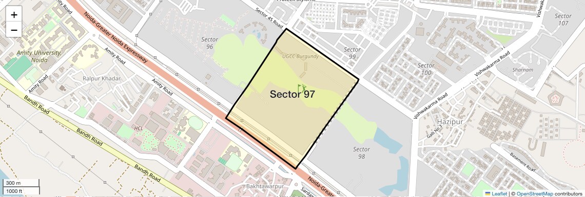 Location Map of Sector 97, Noida
