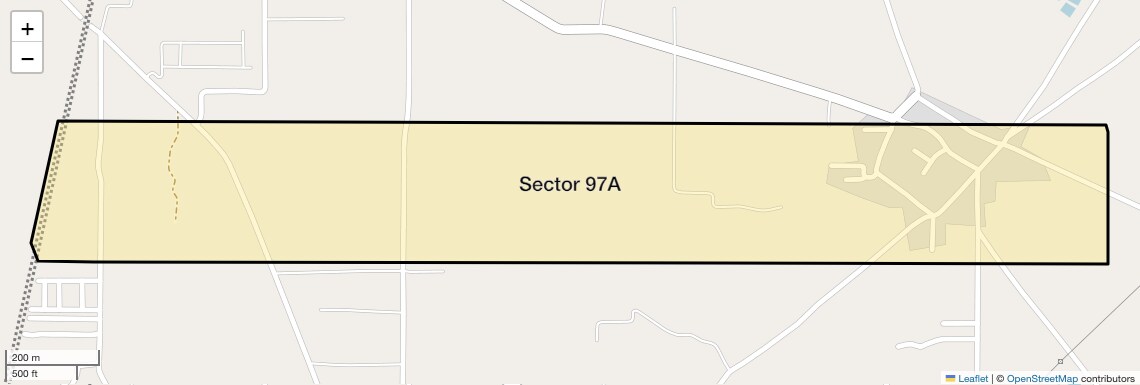 Location Map of Sector 97A, Faridabad