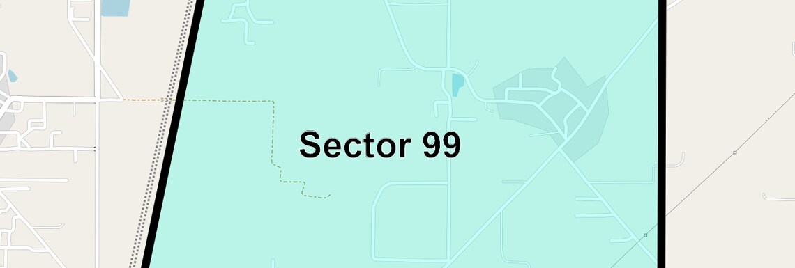 Location Map of Sector 99, Faridabad