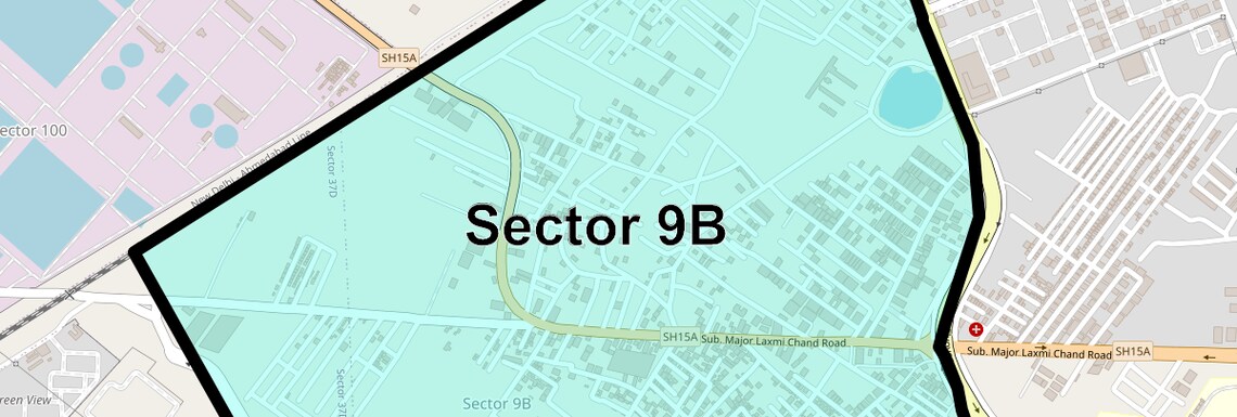 Location Map of Sector 9B, Gurgaon