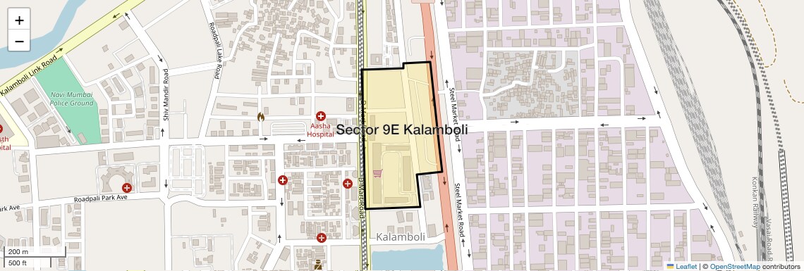 Location Map of Sector 9E Kalamboli, Navi Mumbai