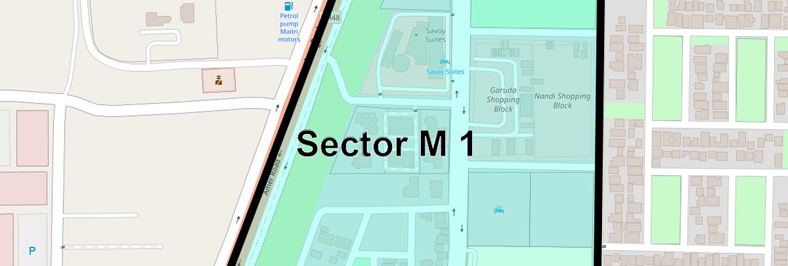 Location Map of Sector M 1, Gurgaon