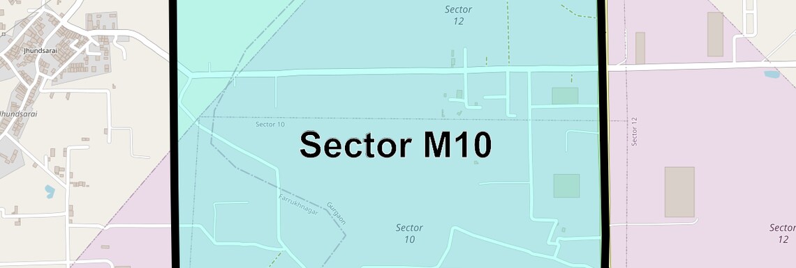 Location Map of Sector M10, Gurgaon