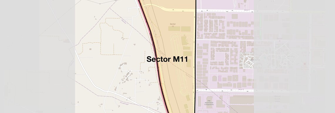 Location Map of Sector M11, Gurgaon