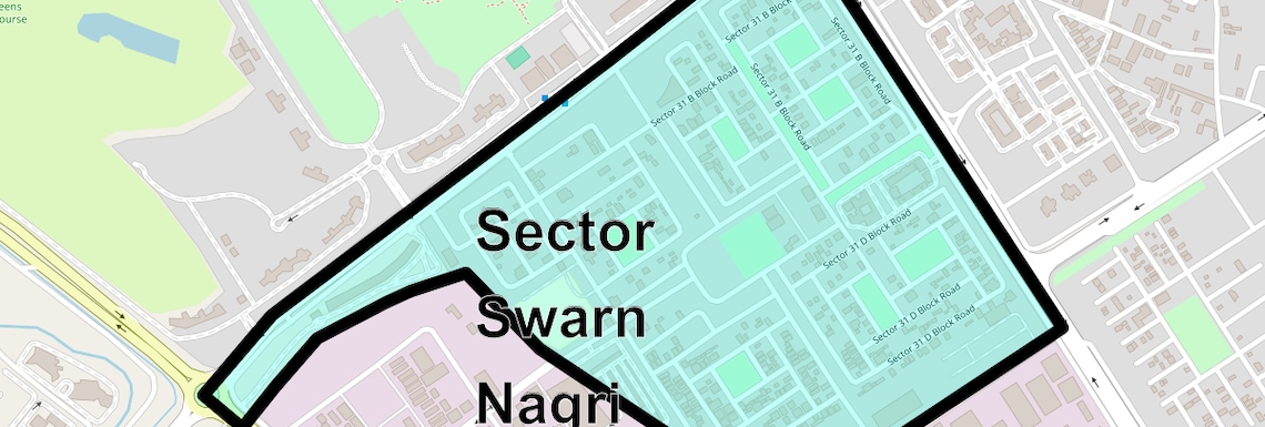 Location Map of Sector Swarn Nagri, Greater Noida