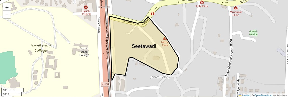 Location Map of Seetawadi, Mumbai