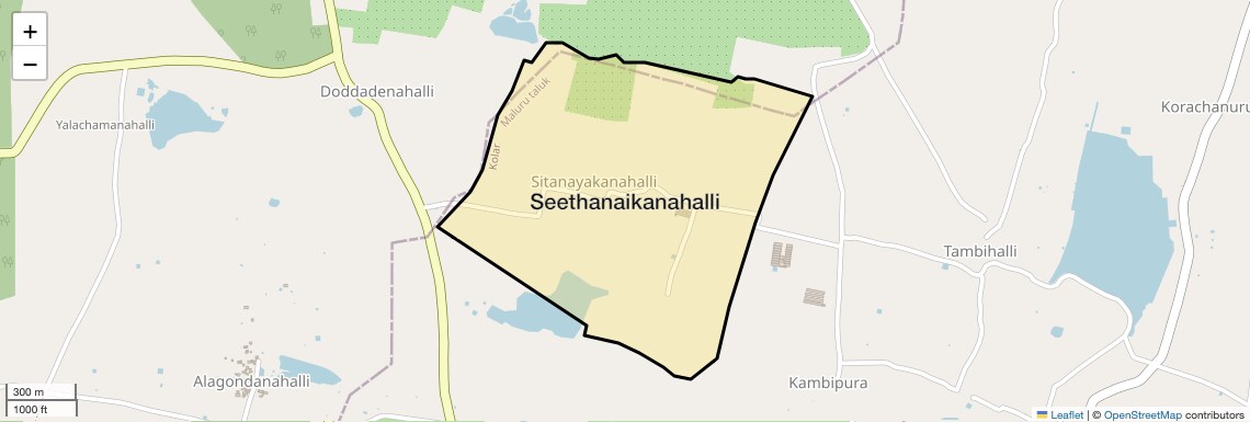 Location Map of Seethanaikanahalli, Bangalore