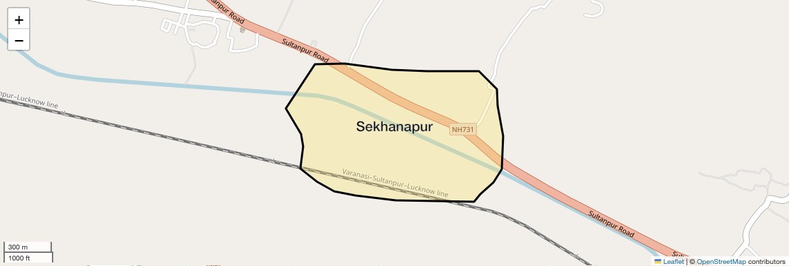 Location Map of Sekhanapur, Lucknow