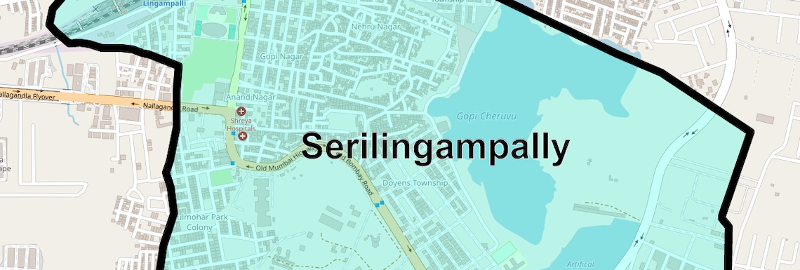 Location Map of Serilingampally, Hyderabad