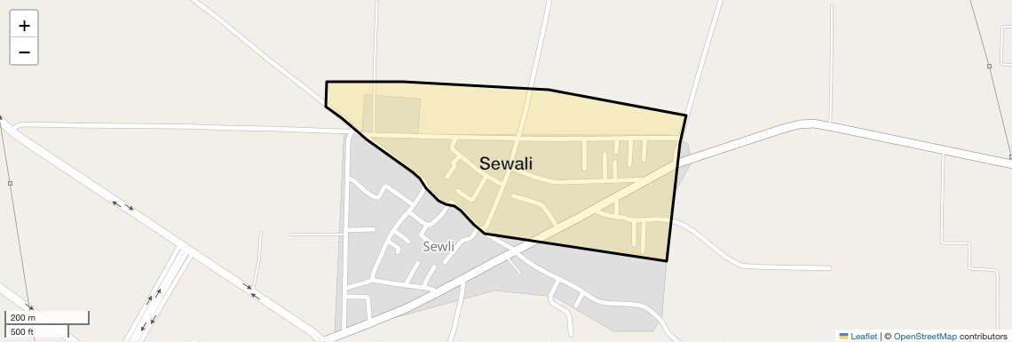 Location Map of Sewali, Sonipat