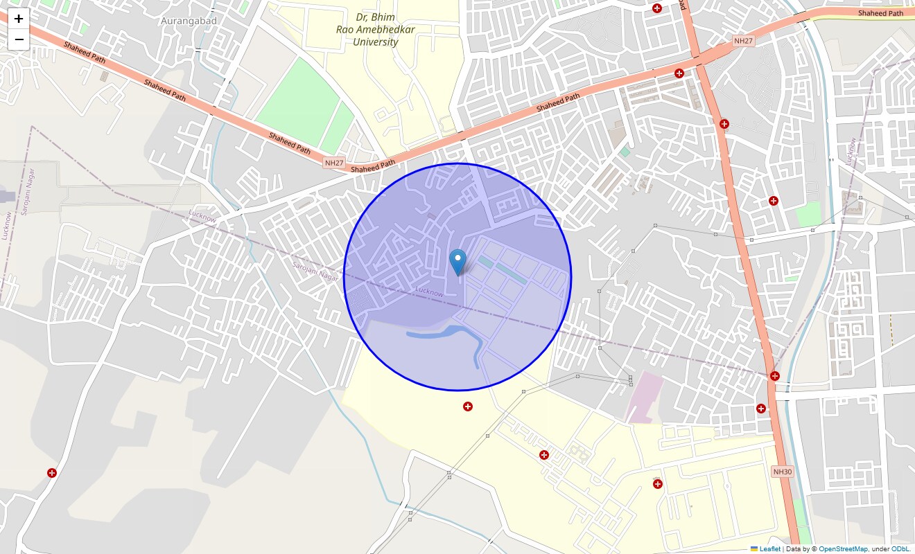 Location Map of Sgpgi, Lucknow