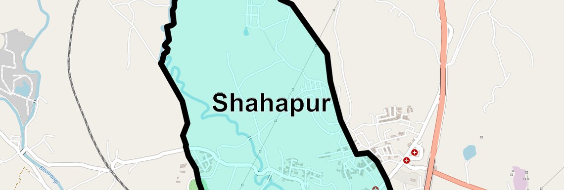 Location Map of Shahapur, Thane