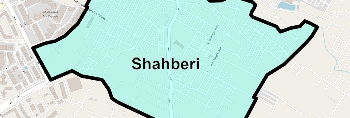 Location Map of Shahberi, Greater Noida