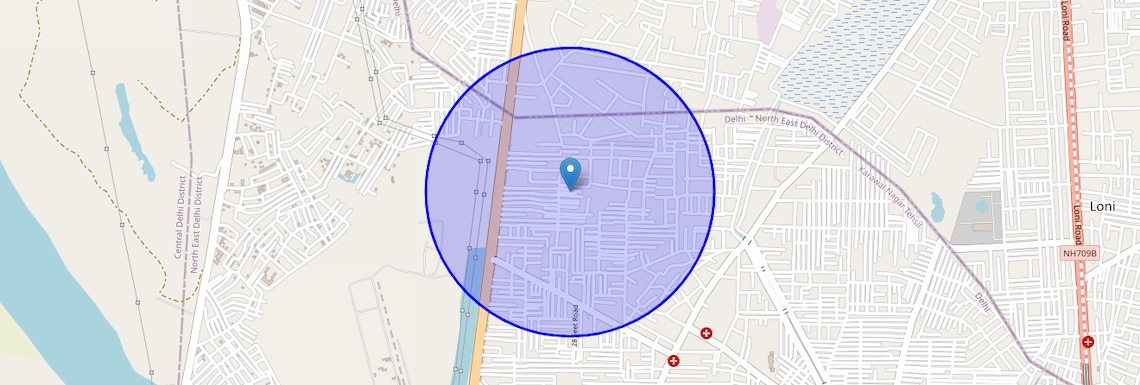 Location Map of Shaheed Bhagat Singh Colony, Delhi