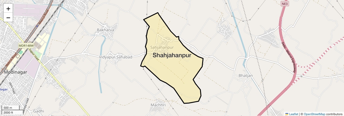 Location Map of Shahjahanpur, Ghaziabad