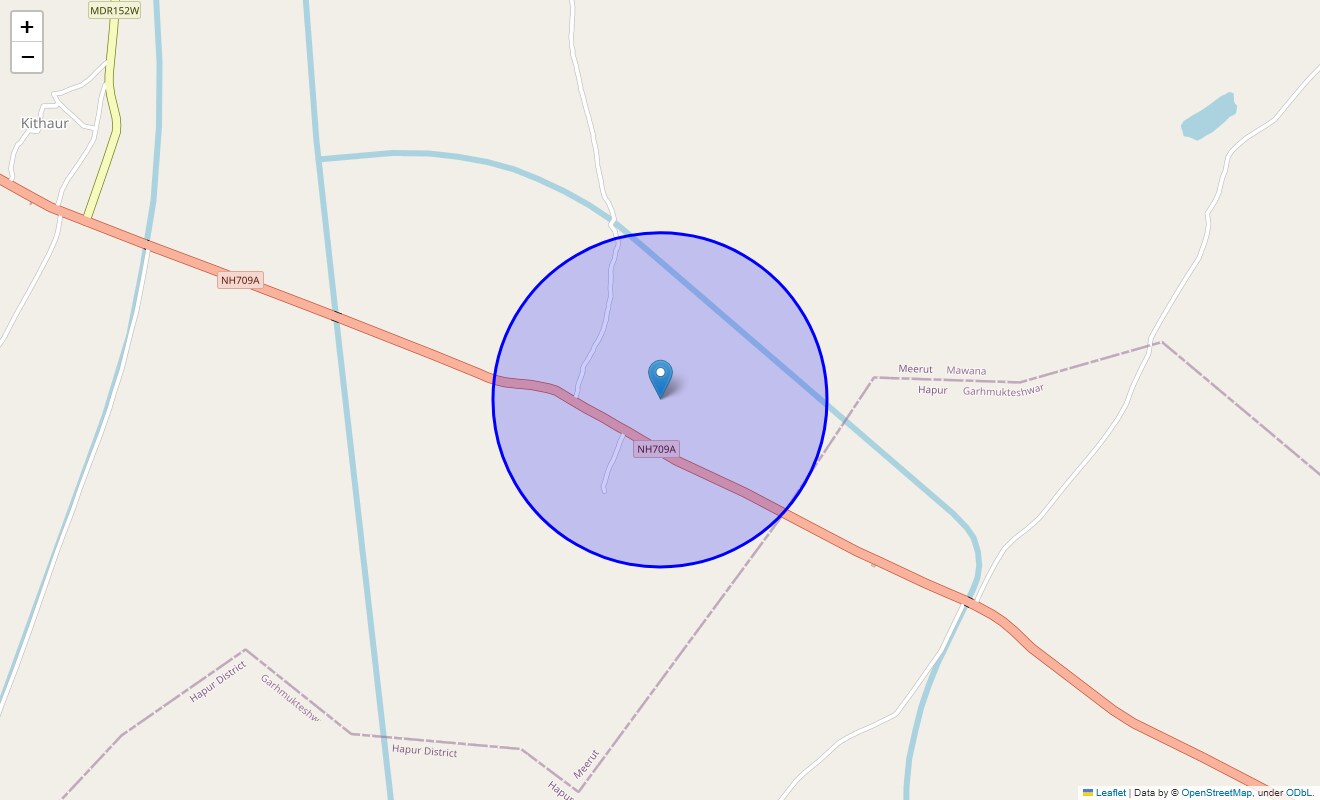 Location Map of Shahjahanpur, Meerut