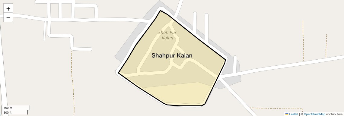 Location Map of Shahpur Kalan, Faridabad
