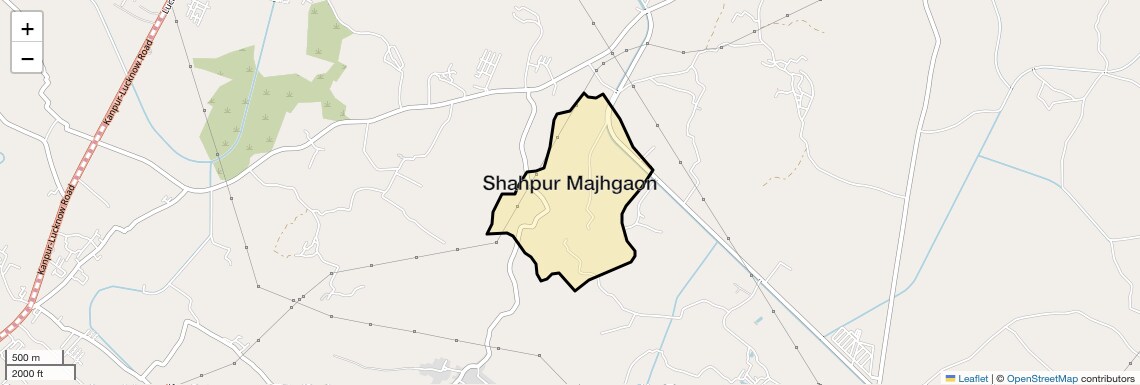 Location Map of Shahpur Majhgaon, Lucknow