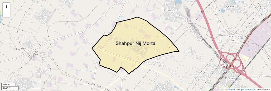 Location Map of Shahpur Nij Morta, Ghaziabad