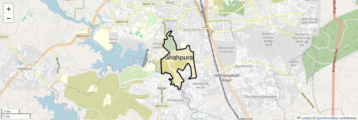 Location Map of Shahpura, Bhopal