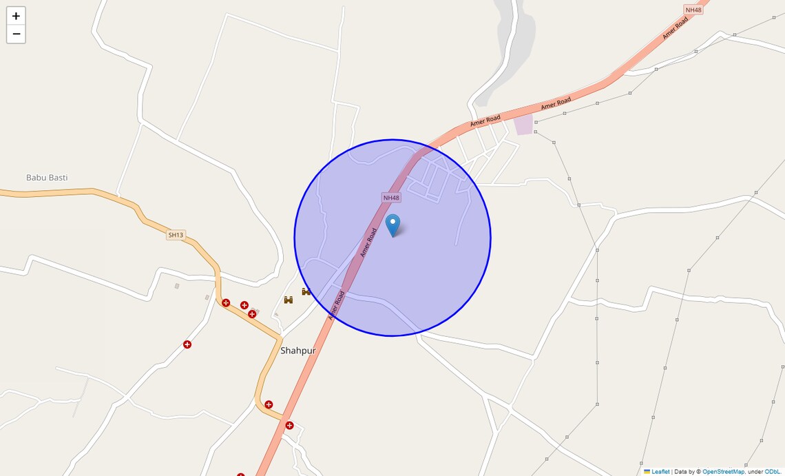 Location Map of Shahpura, Jaipur
