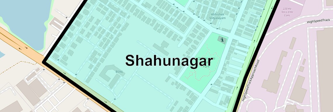 Location Map of Shahunagar, Pune