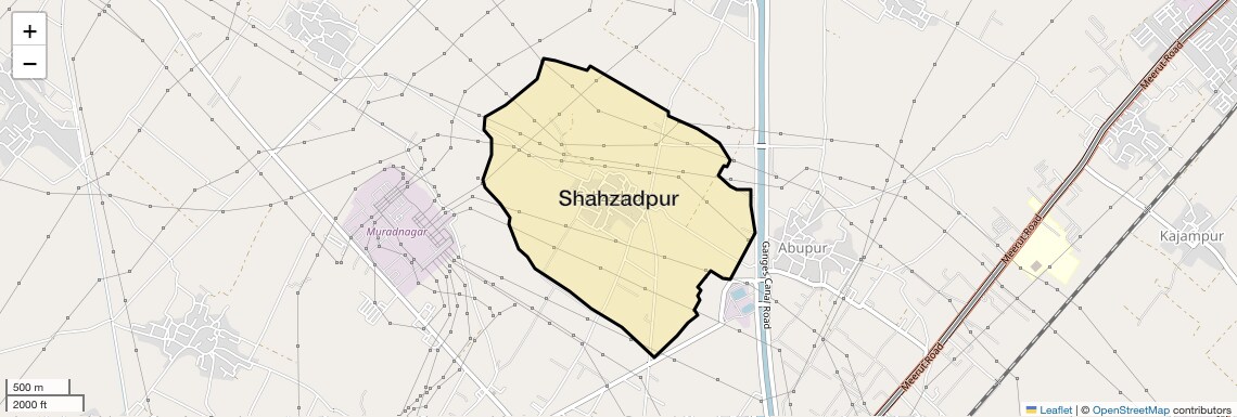 Location Map of Shahzadpur, Ghaziabad