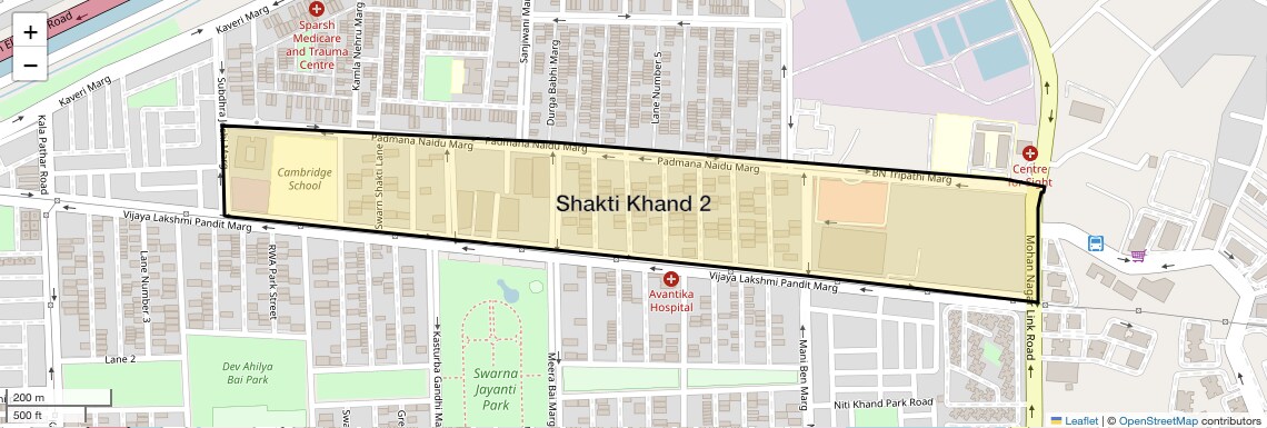 Location Map of Shakti Khand 2, Ghaziabad