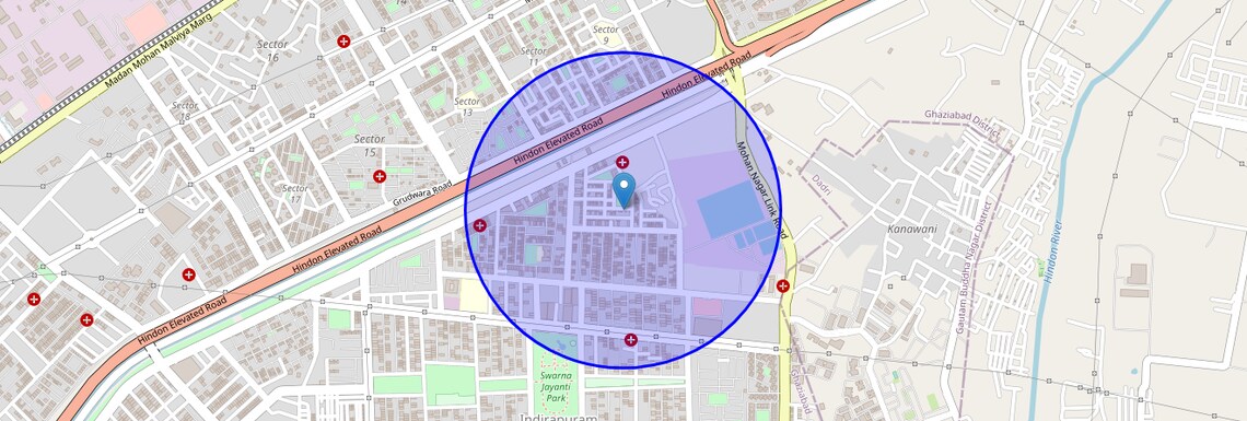Location Map of Shakti Khand IV, Ghaziabad
