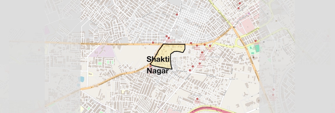Location Map of Shakti Nagar, Gurgaon