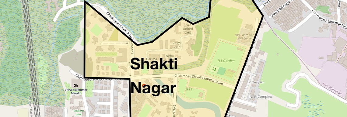Location Map of Shakti Nagar, Mumbai