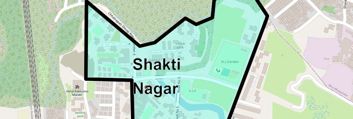 Location Map of Shakti Nagar, Mumbai