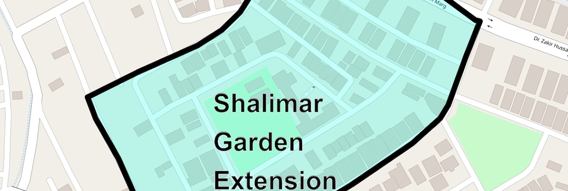 Location Map of Shalimar Garden Extension II, Ghaziabad