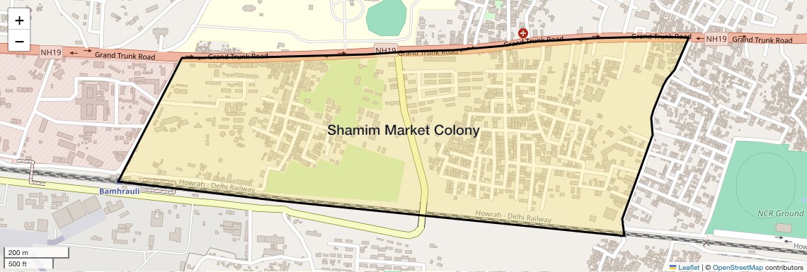 Location Map of Shamim Market Colony, Allahabad