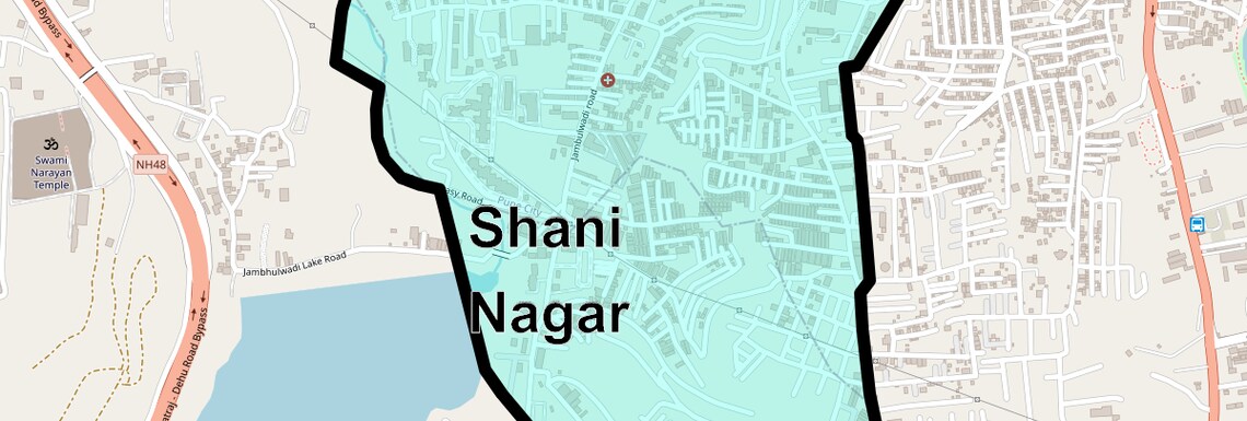 Location Map of Shani Nagar, Pune