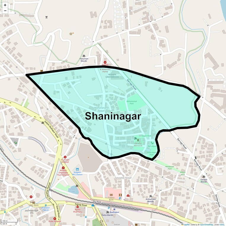 Location Map of Shaninagar