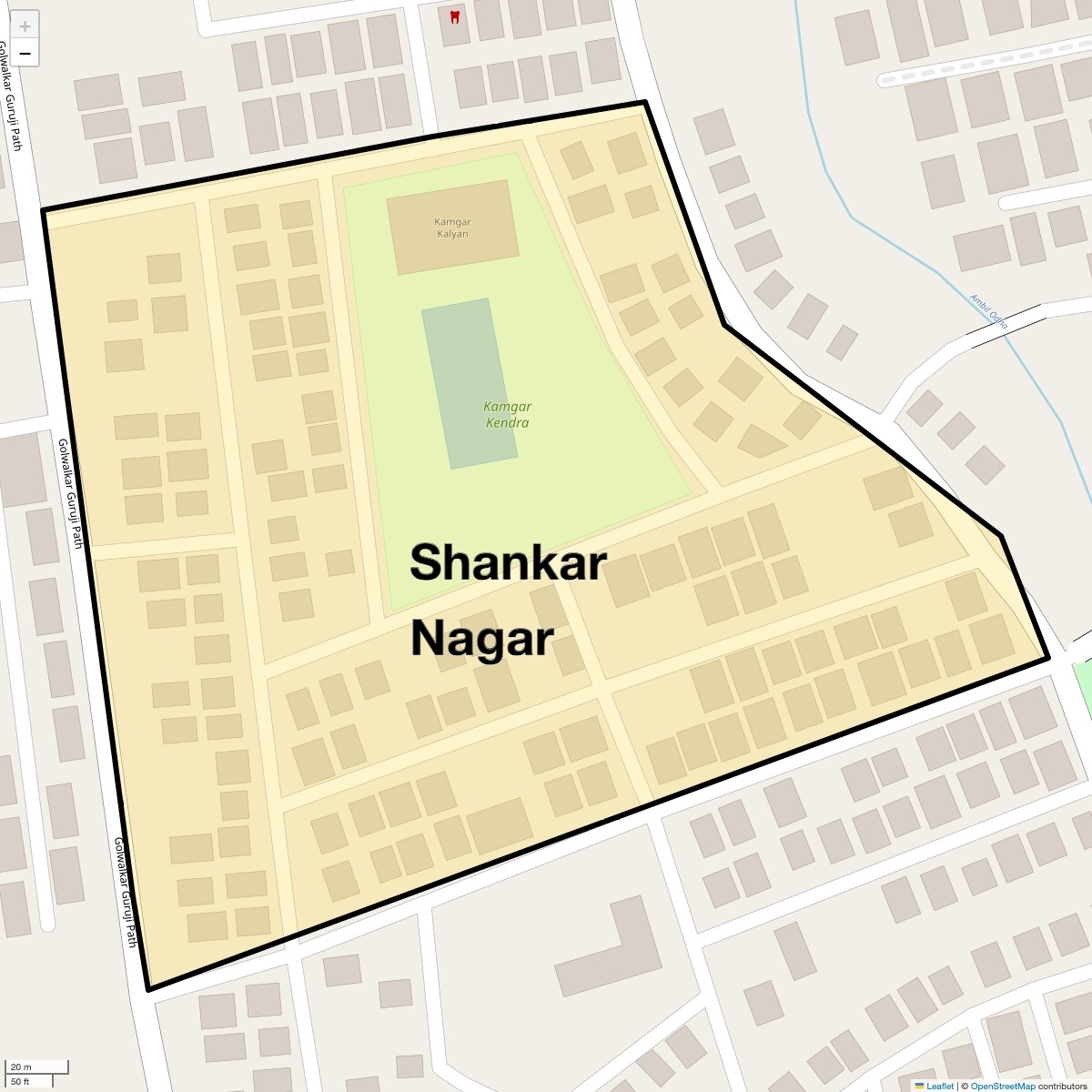 Location Map of Shankar Nagar, Pune