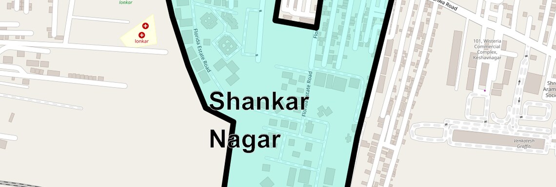 Location Map of Shankar Nagar, Pune