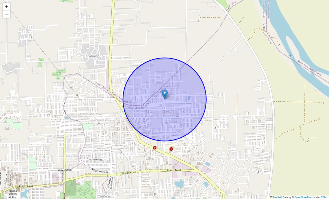 Location Map of Shankarpura, Delhi