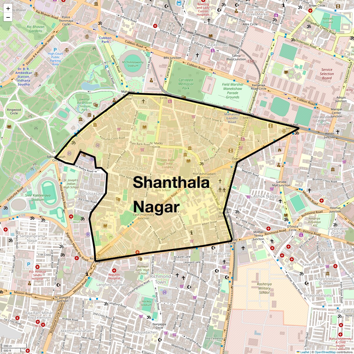 Check Time Travel of Shanthala Nagar, Bangalore