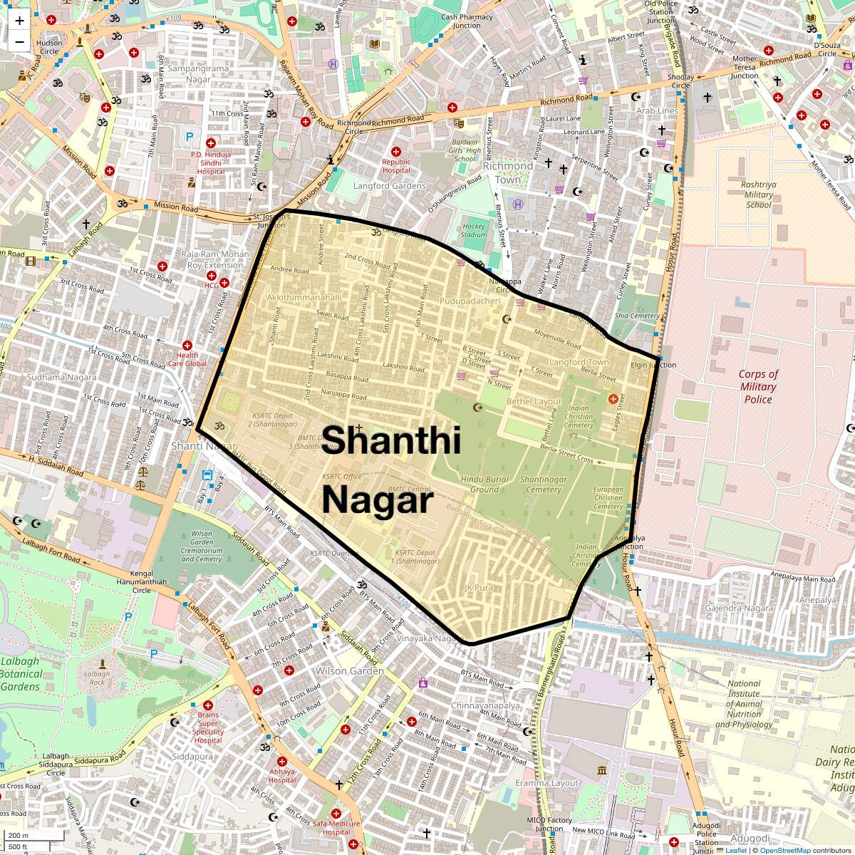 Check Time Travel of Shanthi Nagar, Bangalore