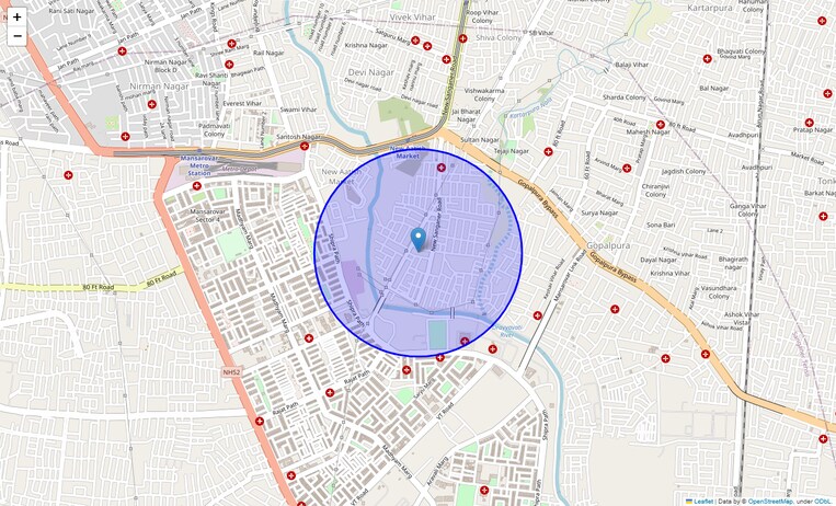 Location Map of Shanthi Nagar
