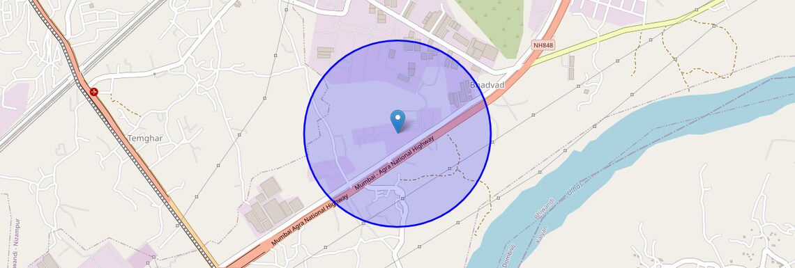 Location Map of Shanti Industries Estate, Thane