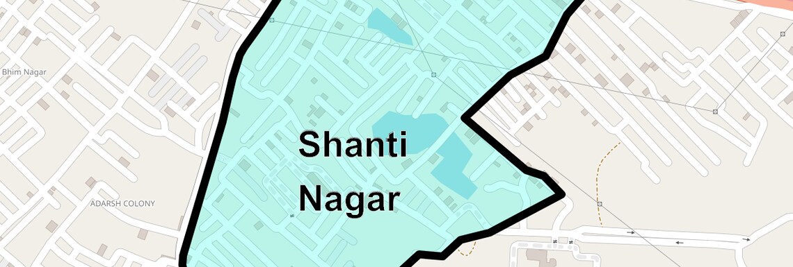 Location Map of Shanti Nagar, Ghaziabad