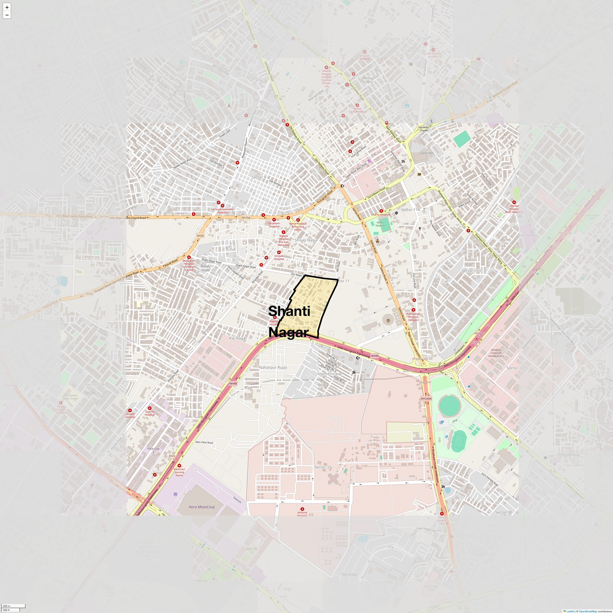 Check Time Travel of Shanti Nagar, Gurgaon