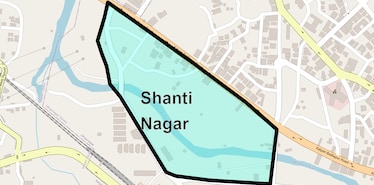 Location Map of Shanti Nagar, Thane