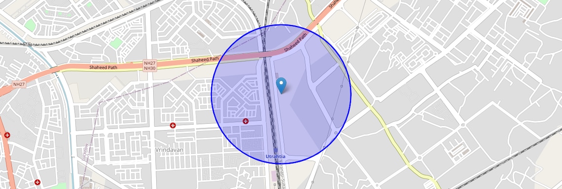 Location Map of Shanti Nager, Lucknow