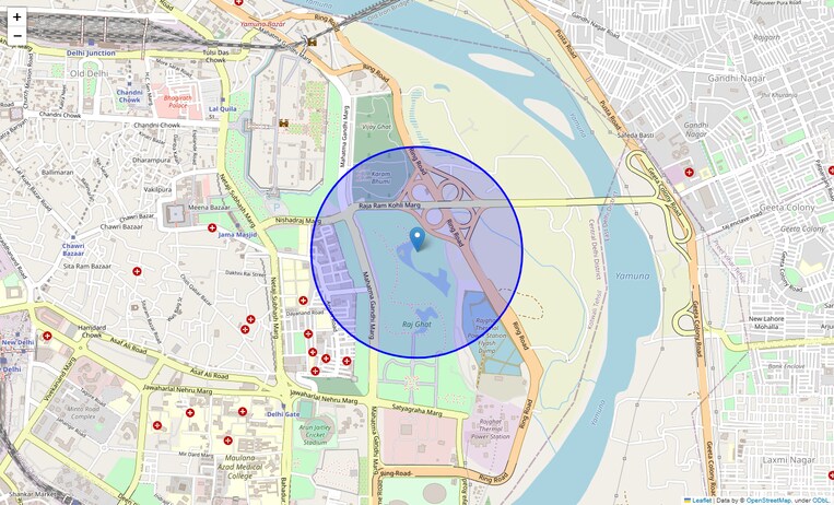 Location Map of Shanti Van Area